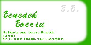 benedek boeriu business card